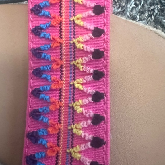 Wonder Nation Girls Pink Embroidered Espadrille Sandals - Size 3 - Picture 3 of 6